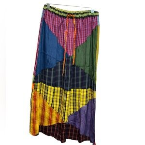 Sacred Threads Patchwork Boho Look Maxi Skirt